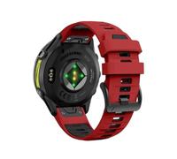 22mm Quick Fit Sports Two-Tone Silicone Watch Band fit for Garmin Forerunner 970 965 955 745 945 935(Red Black)