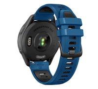 22mm Quick Release Watch Band for Garmin Forerunner 265/Forerunner 255/Vivoactive 4/Venu 3/Venu 2 - Soft Silicone Replacement Band Watch Strap (Blue/Black)