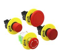 22mm Red Mushroom Head Emergency Stop Button Switch XB2 LAY37 NO/NC Alarm Button Switch 1Pcs(NC)