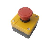 22mm Red Mushroom Head Emergency Stop Push Button Switch Enclosure E-Stop Protective Control Box