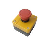 22mm Red Mushroom Head Emergency Stop Push Button Switch Enclosure Protective Control Box IDGTTLDF