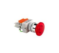 22mm Red Mushroom Head Push Button Switch LAY37-11M/LAY37-11MD AC 660V 10A NO/NC Self-reset/Momentary(LAY37-11MD-R,12V)