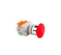 22mm Red Mushroom Head Push Button Switch LAY37-11M/LAY37-11MD AC 660V 10A NO/NC Self-reset/Momentary(LAY37-11M-R,380V)