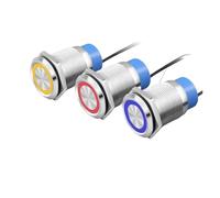 22mm Reset Metal Button Switch Whole 10A Large Current Ring Lamp Round Small Start Switch IDGTTLDF(No light,22MM_220V)