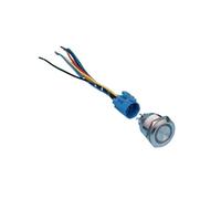 22mm RGB tri-color led ring-illuminated 150mm pre-wired harness push button switch set IDGTTLDF(Common Negative-01,3V)