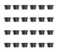 22MM Round Plastic Plugs,Round Plastic End Caps in 24pcs,Chair Leg Pipe Tube Insert Blanking Cover,End Cover Caps for Furniture,Tables,Chairs
