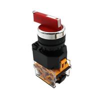 22MM Selector Knob Rotary Switch Latching Momentary 2NO 1NO1NC 2 3 Position DPST 10A 400V Power Switch ON/OFF Red Green Black