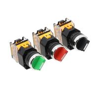 22mm Self-lock Selector Switch 1NO1NC 2/3 Positions Rotary Switches DPST 4 Screws 10A400V Power Switch ON/OFF Red Green Black IDGTTLDF(NONC,3 Positions 2NO)