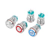 22mm Self Locking Reset Metal Button Switch 15A High Current 2 Normally Open Start Stop Switch with Light IDGTTLDF(No light,22MM WITH SOCKET_220V)