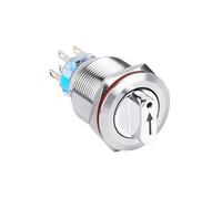 22mm Self-locking Selector Actuator 2Position/3Position Switch 1NO1NC Arrow Dot LED Latching Push Button Switch IDGTTLDF(Arrow and dot led,2 Position)