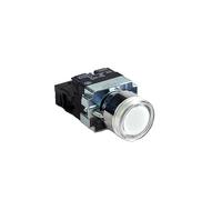 22mm Self-reset/Momentary XB2-BW Metal Push Button Switch with LED Light NO/NC 12V 24V 220V 380V Green Red Yellow Blue White IDGTTLDF(Gold,220V)