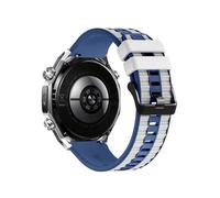 22mm Silicone Band For Huawei Watch 5 GT6 GT5 Pro GT4 46mm Ultimate Replace Bracelet Accessories(Blue white,22mm)