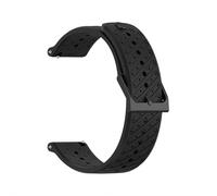 22mm Silicone Replacement Watch Band for Suunto Race Run Vertical 9 Peak Pro 5 Peak Adjustable Comfort Fit Strap Breathable Sweat-resistant (Black)