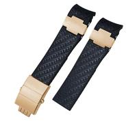 22mm Silicone Rubber Watchbands,For Diver Silver Rose Gold Folding Buckle Black Blue Watch Strap