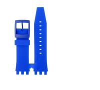 22mm Silicone strap Compatible With Swatch SVG mechanical watchband svg 403 402 407 409 SVGB400 Men's soft rubber watch band accessories(Blue)
