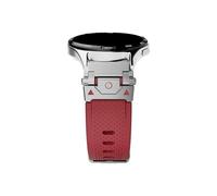 22mm Silicone Watch Band Fit for Huawei Watch GT 5 4 Pro 46mm/Amazfit Balance Falcon/Oneplus 2 2R Watch Strap(Silver red,Huawei GT5 46mm)