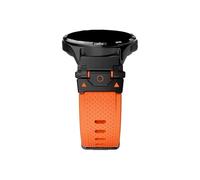 22mm Silicone Watch Band Fit for Huawei Watch GT 5 4 Pro 46mm/Amazfit Balance Falcon/Oneplus 2 2R Watch Strap(Black orange,Huawei GT4 46mm)
