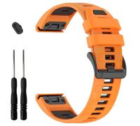 22mm Silicone Watchband Compatible with Garmin tactix 8/Fenix 8 pro AMOLED 47mm/7 Pro/7/6 Pro/6/5 Plus/5,QuickFit Straps for Fenix E/Forerunner 945/955/965/970/epix Pro/Approach S70/S62/quatix 8 47mm