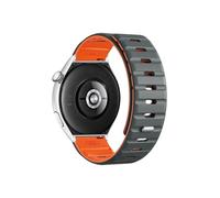 22mm Sports Silicone Watch Band Fit for Huawei Watch GT 4 3 Pro 46mm/Amazfit Balance GTR 47mm Loop Strap Correa(Grey orange,For Huawei 4pro)