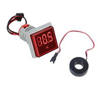 22mm Square Head LED Backlit Screen Current Tester Gauge 0-100A Detector Monitors AC100A Meter Ammeter Current Measurement