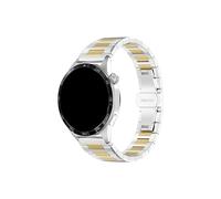 22mm Stainless Steel Watch Band Fit for Huawei GT 3 4 46mm Pro 42mm/Amazfit Balance/Samsung Galaxy Watch S3 45mm(Silver gold,For Huawei GT 46mm)