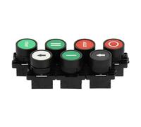 22mm Start Stop Button With The Arrow Symbol XB2 Flat Touch Switch Button Momentary Button Switch Plastic Red/Green Push Buttons(3 White -arrow)