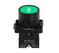 22mm Start Stop Button With The Arrow Symbol XB2 Flat Touch Switch Button Momentary Button Switch Plastic Red/Green Push Buttons(1 Green -START)