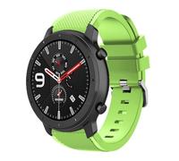 22mm Strap For Garmin Forerunner 745/265/255/955/570/970 Vivoactive 4/ Venu 2/3 / 4 Music Soft Silicone Sport Band Classic Buckle (Green)
