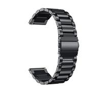 22mm Straps Compatible with Huawei Watch 4/4 Pro Strap, Metal Stainless Steel Wristband Replacement Business Band for Huawei Watch 4/4 Pro (Black)