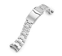 22mm Super-O Boyer Watch Strap Compatible with Seiko GMT SSK001, silver, L, Classic