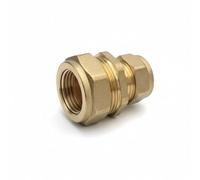22mm to 15mm Brass Compression Reducer, Pipe Fitting Connector, Reducing Coupler for Plumbing & Central Heating Systems, Easy Install, Leak-Proof, Shiv (1 Pack)