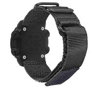 22mm Triple-Ring Metal Buckle Leather & Nylon Magic Tape Watch Strap for Suunto Run/9 Peak, Amazfit T-Rex 3 Pro 48mm, Carbinox Vortex/Blaze Square, Garmin Forerunner 265 ect.