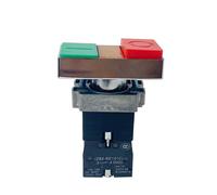 22mm Two Positions Push Button Switch With Red-green XB2-BW8465 Reset Momentary NO NC 1Pcs(24V)