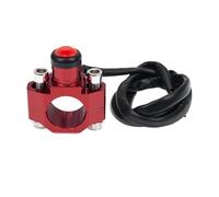 22mm Universal Motorcycle Engine Start Stop Kill Switch, CNC Aluminum Momentary Push Button Dual Switch for Off-Road for Dirt Bike for ATV 125-450cc Compatible with for Honda for Yamaha(Red)