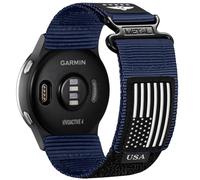 22mm Watch Bands for Men Compatible with Garmin Venu 2 Watch Band, Soft Rugged Fabric Adjustable Sports Replacement Accessories Strap for Forerunner 265/255/255 Music, Vivoactive 4, Venus 3 Women