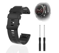 22mm Watch Strap for Garmin Fenix 6/6 Pro/5/5 Plus/7/7 Pro QuickFit Forerunner 935/945/965 Instinct 2 Epix 47mm Approach S60/S62 MARQ Series, Strap Silicone Comfortable Waterproof Replacement Band