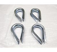 22MM Wire Rope Thimbles x4 - Galvanised Steel Commercial Loop