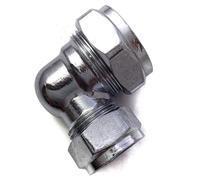 22mm x 15mm Compression Chrome Plated Reducing Elbow (Known as Plumbing Fittings/Chrome Compression Elbow/Chrome Pipe Fittings/Chrome Elbow/reducing Elbow)