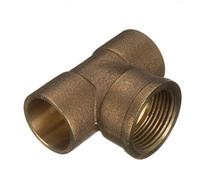 22mm x 22mm x 1/2" Solder Ring Centre Tee - Pack of 2