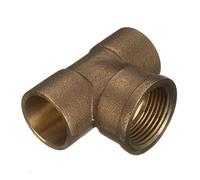 22mm x 22mm x 1/2" Threaded Centre Tees - End Feed