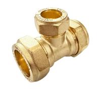 22mm x 22mm x 15mm Reducing Compression Tee Reduced Branch WRAS