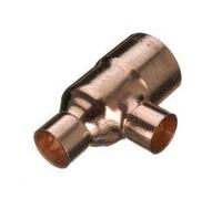 22mm x 22mm x 15mm Reducing Tee - End Feed
