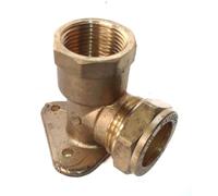 22mm x 3/4" Compression Wallplate Elbow (Known as 15mm Wall Plate/Brass Compression Fittings/Plumbing Compression Fittings/Compression Fitting Also Available in 15mm x 1/2 Inch BSP)