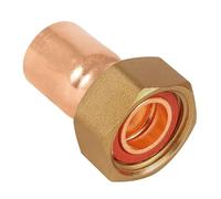 22mm x 3/4" End Feed Straight Tap Connector (Known as Brass tap Connector / 22mm tap Connector/Straight tap Connector Also Available in 15mm, 22mm, 1/2 inch BSP and 3/4 inch BSP)