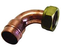 22mm x 3/4 Inch Solder Ring Bent Tap Connector - Bag of 2