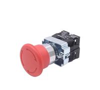 22mm XB2-542 Emergency Stop Mushroom Head Button Switch - 10A/415V Power Switch for Industrial Use,1pcs(1NO1NC)