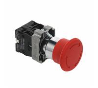 22mm XB2-545 Emergency Stop Button Switch NO+NC 10A/415V Red Mushroom Head Emergency Stop Button Switch 1Pcs