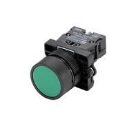 22mm XB2-EA Push Button Switch Start/Stop Black/White Arrow 10A/415V Self-Reset/Momentary Symbol Button Switch(Green) industrial