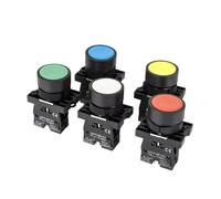 22mm XB2 Momentary Flat Touch Switch Button 10A 220V 1NO 1NC 1pcs(White 1NO)