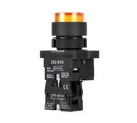 22mm XB2 Push Button Switch Momentary Reset 24V Black NC NO Power AC 220V Red 1Pcs(1)